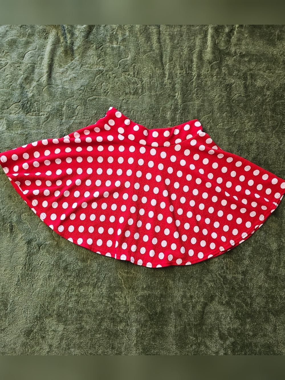 Red Polka Dot Circle Skirt - Women's Skirt